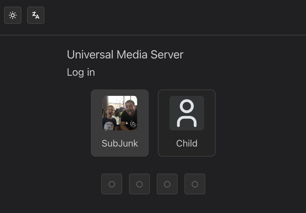 Exemple de la vue du code PIN